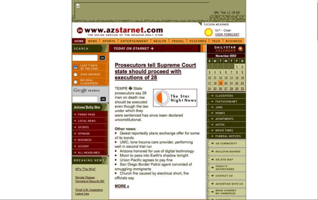 2002 StarNet homepage